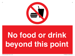 No food or drink beyond this point